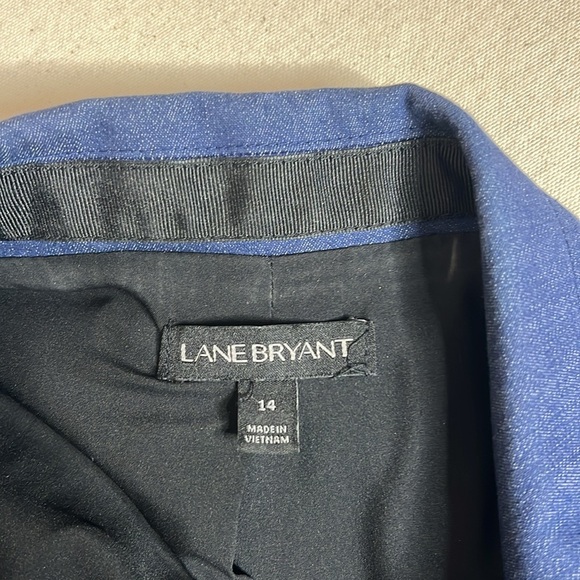 Lane Bryant Blue One-Button Blazer Jacket Size 14 - Picture 6 of 6